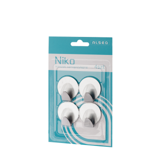 Komplet wieszaków samoprzylepnych okrągłych NIKO 4 sztuki 20142