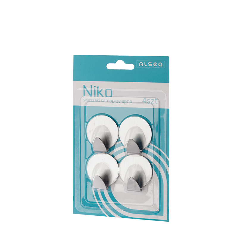 Komplet wieszaków samoprzylepnych okrągłych NIKO 4 sztuki 20142