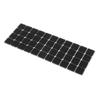 Podkładki filcowe kwadratowe 20x20mm 44 sztuki 29937 czarny