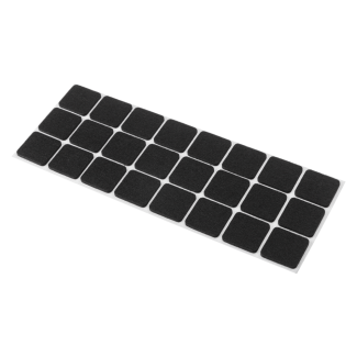 Podkładki filcowe kwadratowe 28x28mm 24 sztuki 29935 czarny
