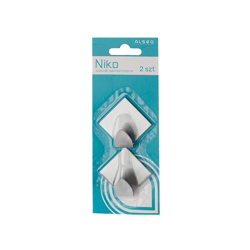 Komplet wieszaków samoprzylepnych romb NIKO 2 sztuki 8447