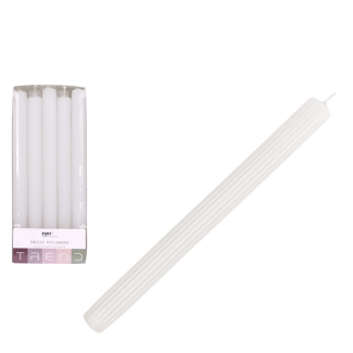 Świeca Ryflowana TREND 22/240 72013 biała