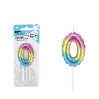 Świeczka urodzinowa JELLY Cyferka 0 72024
