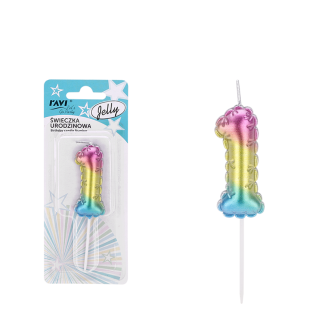 Świeczka urodzinowa JELLY Cyferka 1 72025