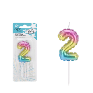 Świeczka urodzinowa JELLY Cyferka 2 72026