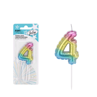 Świeczka urodzinowa JELLY Cyferka 4 72028