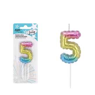 Świeczka urodzinowa JELLY Cyferka 5 72029