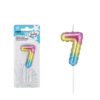 Świeczka urodzinowa JELLY Cyferka 7 72031