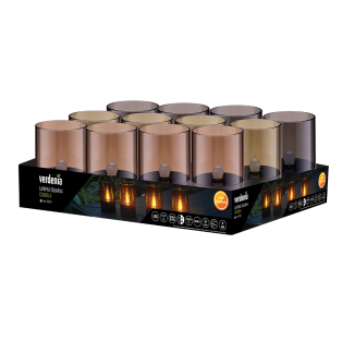 Lampka solarna CANDELA 11cm display 12 sztuk 43933