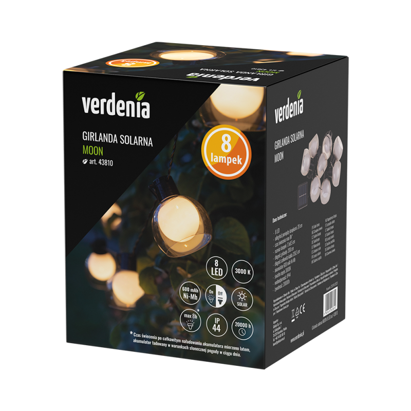 Girlanda solarna MOON 8 LED 43810