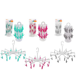 Wieszak z klamerkami 20szt. 01029