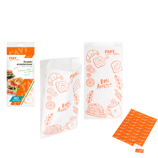 Torebki śniadaniowe 12,5x25cm, 40szt.  00317