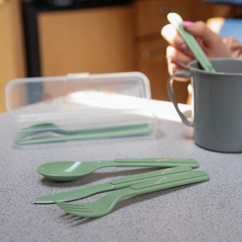 Zestaw sztućców wielokrotnego użytku w etui 6szt. 70226