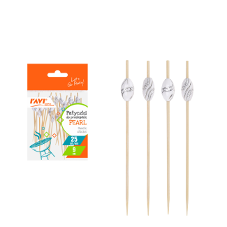 NJ Patyczki do przekąsek PEARL 25szt./ 9cm  71854
