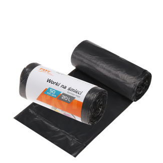 Worki na śmieci 20l 45x50cm 50szt HDPE 00701