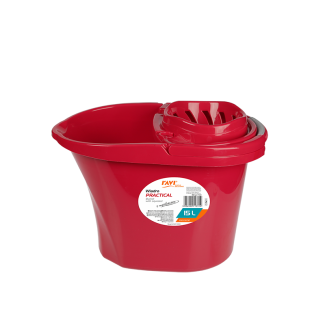 Wiadro z wyciskaczem Practical 15L 71331 RED