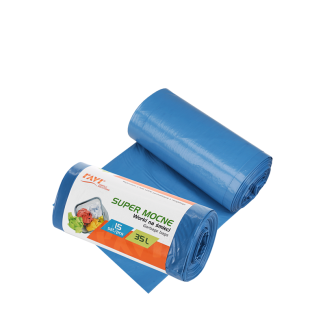 Worki na śmieci 35l 52x57cm/15szt LDPE 10705