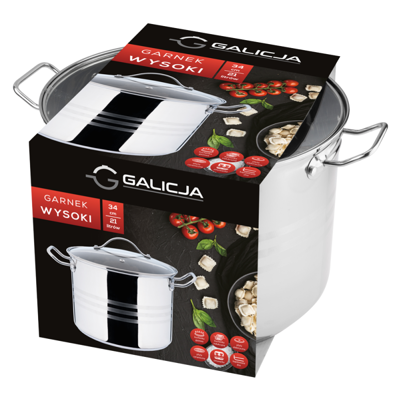 Garnek wysoki 34cm/21l 20282