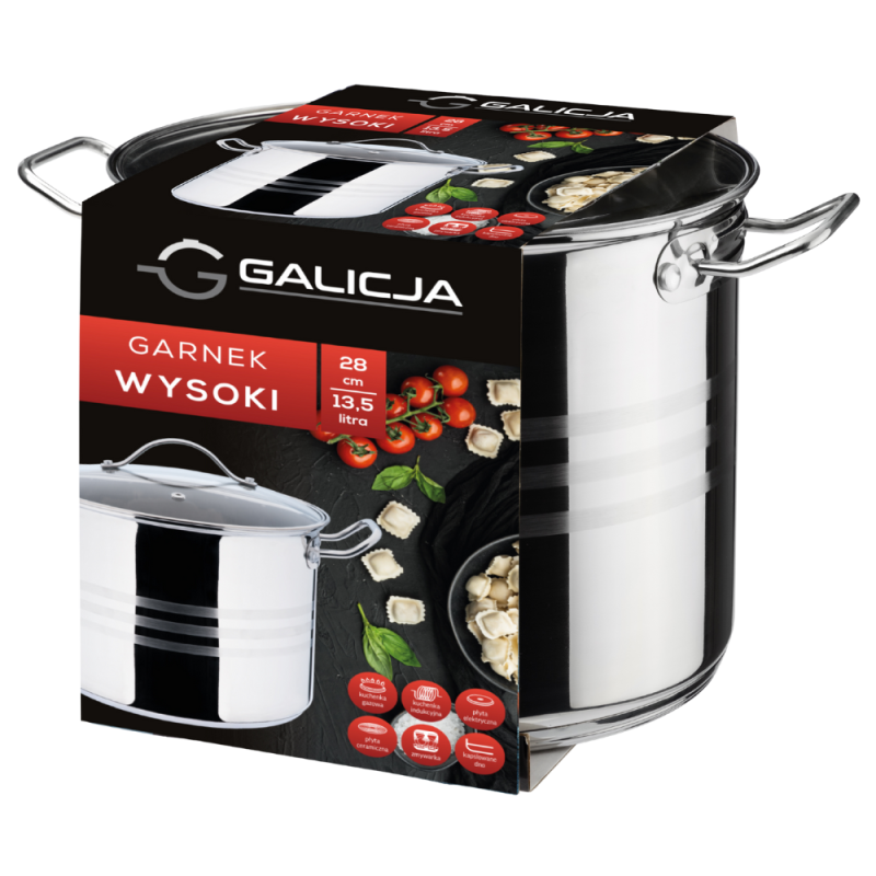 Garnek wysoki 28cm/13,5l 2713