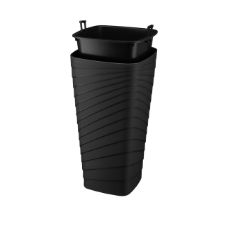 Doniczka kwadratowa TWISTA 25x46cm 42059 czarny