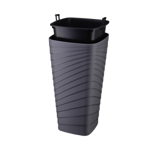 Doniczka kwadratowa TWISTA 25x46cm 42059 szary