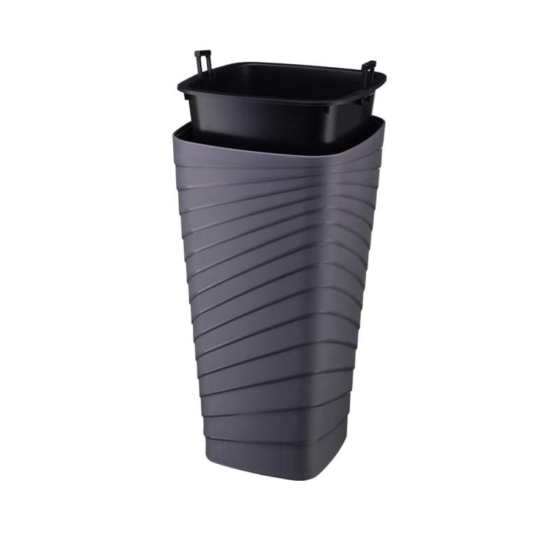 Doniczka kwadratowa TWISTA 25x46cm 42059 szary