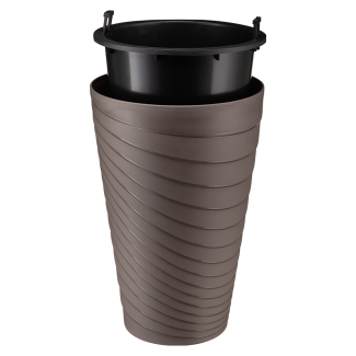 Doniczka okrągła TWISTA 35x59cm 42042 brąz
