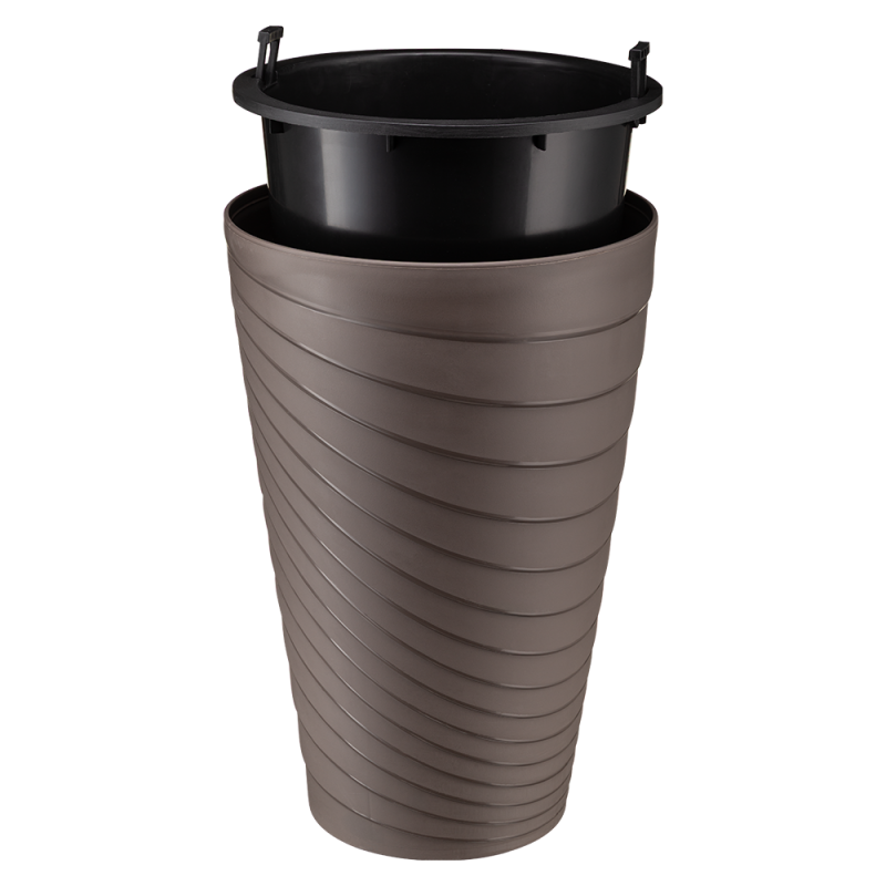 Doniczka okrągła TWISTA 35x59cm 42042 brąz