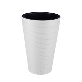 Doniczka okrągła TWISTA 30x45cm 42035 biały
