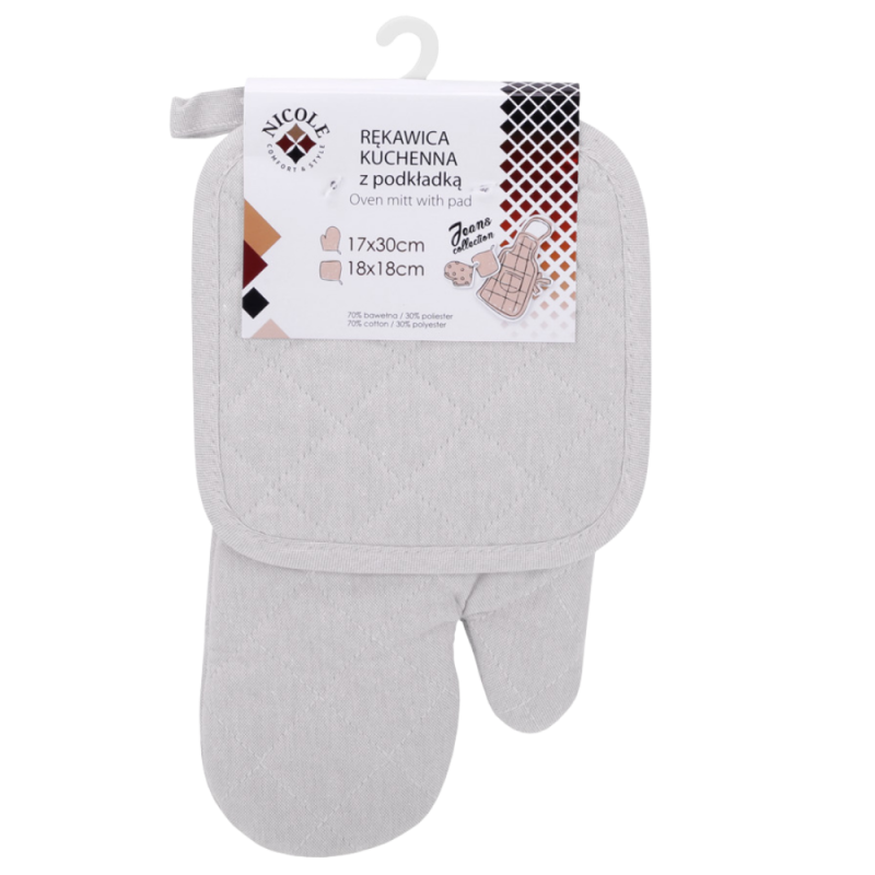 Rękawica kuchenna z podkładką Jeans Collection, art. 21785, WZ_2
