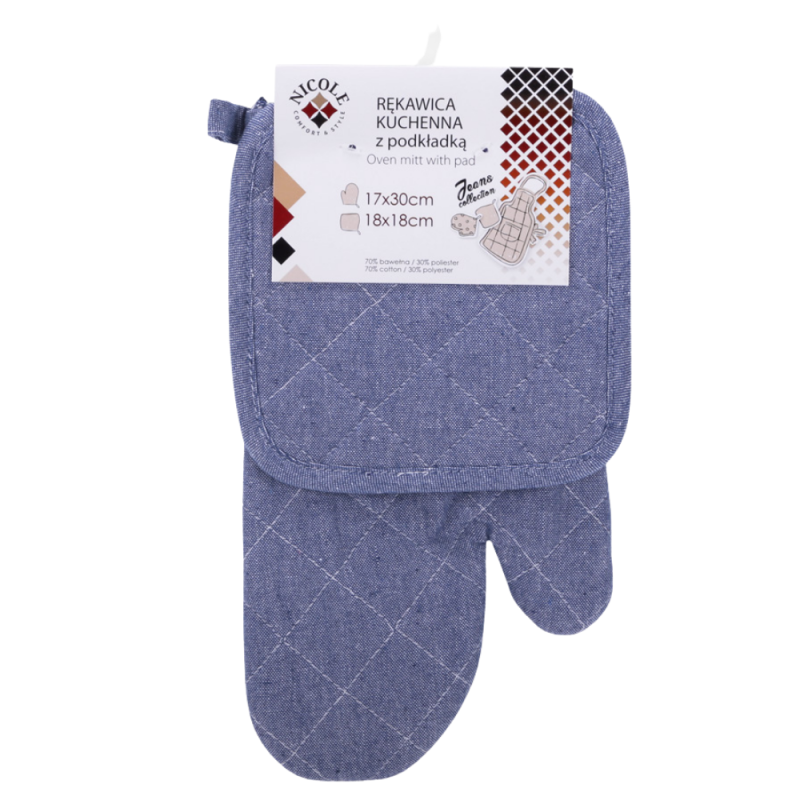 Rękawica kuchenna z podkładką Jeans Collection, art. 21785, WZ_3