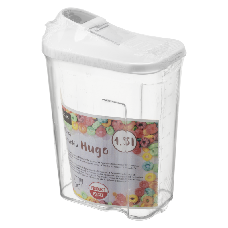 Pojemnik na artykuły sypkie Hugo 1,5L biały