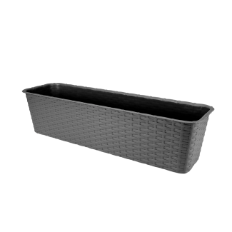 Doniczka balkonowa RATTAN 60cm 7003 grafit 