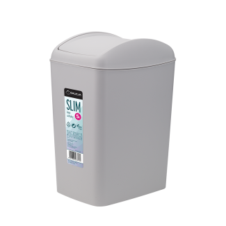 Kosz uchylny SLIM 5L szary
