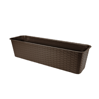 Doniczka balkonowa RATTAN 60cm 7003 brąz 