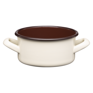 Rondel emaliowany gładki GORDON 14cm/1l 02060 krem