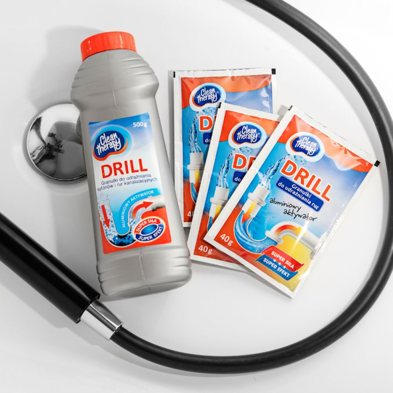 Granulki do udrażniania syfonów i rur kanalizacyjnych 500g RAVI