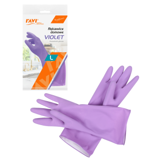 Rękawice domowe VIOLET L, 1 para 00984