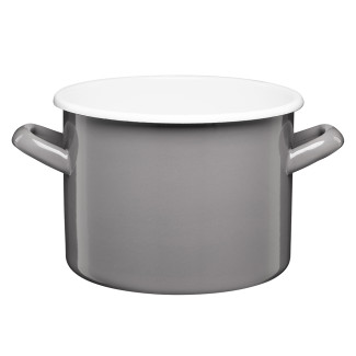 Garnek emaliowany gładki GORDON 16cm/2,4l 29301 szary