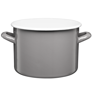 Garnek emaliowany gładki GORDON 20cm/4,4l 29307 szary