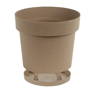 Doniczka z podstawką MELROSE GLAMOUR 20cm wood