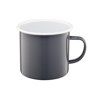 Kubek emaliowany Roberto 10cm/0,75L szary