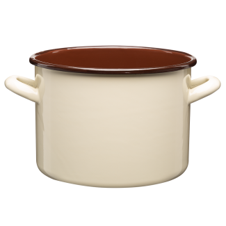 Garnek emaliowany gładki GORDON 20cm/4,4l 29307 krem