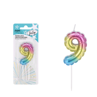 Świeczka urodzinowa JELLY Cyferka 9 RAVI