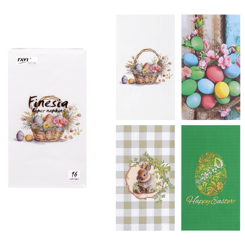 Serwetki FINESIA 40x33cm 16szt Easter collection 30325 wz.2