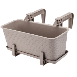 Doniczka balkonowa RATTAN 40cm 7002 karmel 