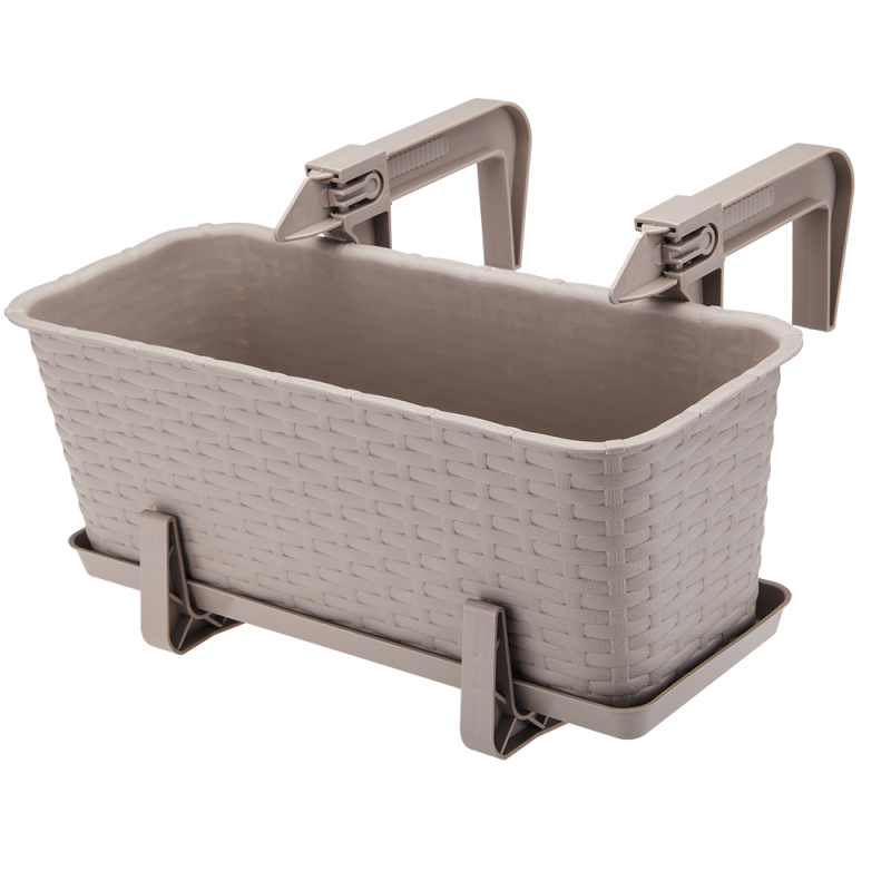 Doniczka balkonowa RATTAN 40cm 7002 karmel 