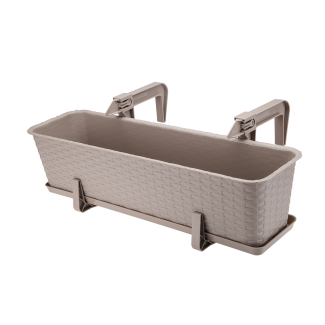Komplet uchwytów do doniczki balkonowej RATTAN 2 sztuki 23837 karmel