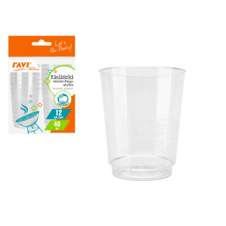 Kieliszki wielokrotnego użytku 40 ml, 12 sztuk RAVI