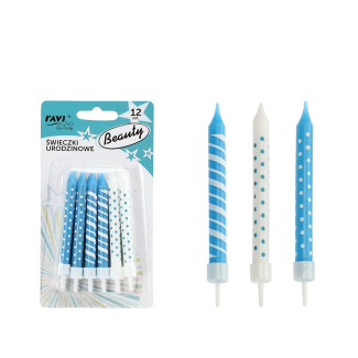 Świeczki urodzinowe BEAUTY 12 sztuk RAVI